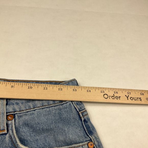 Agolde Blue Denim Mini Skirt - Picture 6 of 9